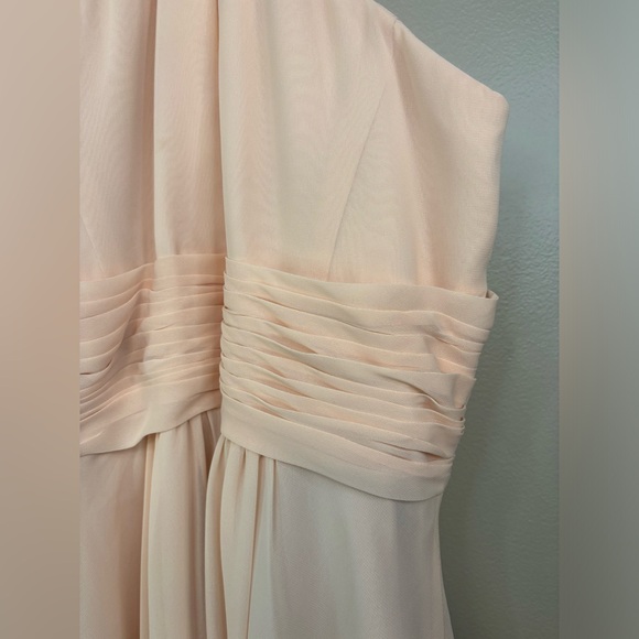 AZAZIE Peach Pink Halter Dress Long Maxi Chiffon Bridesmaid A Line Wedding 4 - Picture 13 of 16